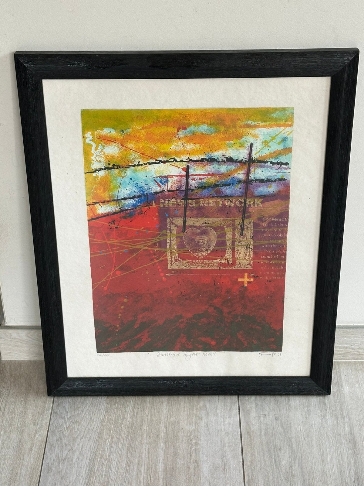 Lithografie  Piotr Konkel Sunshine in your heart 46/56 cm, Ophalen of Verzenden