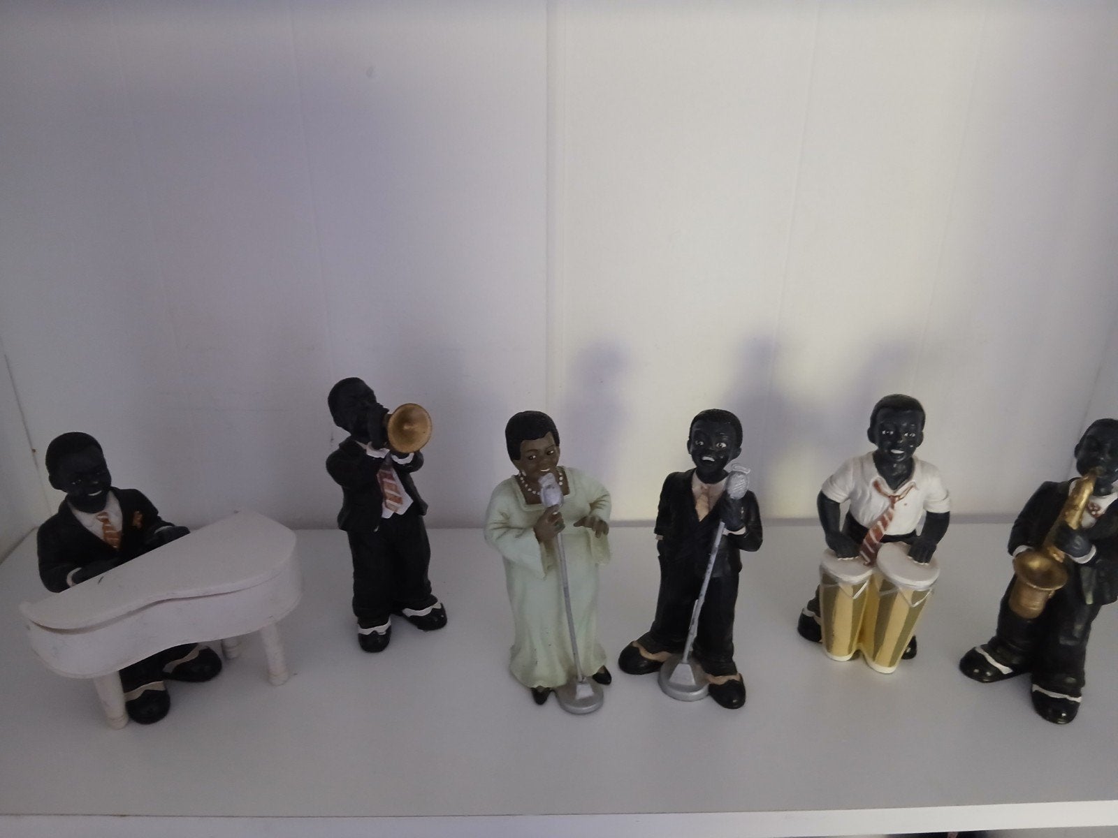 Beeldjes Jazzband 15 cm hoog, in goede staat, Ophalen of Verzenden