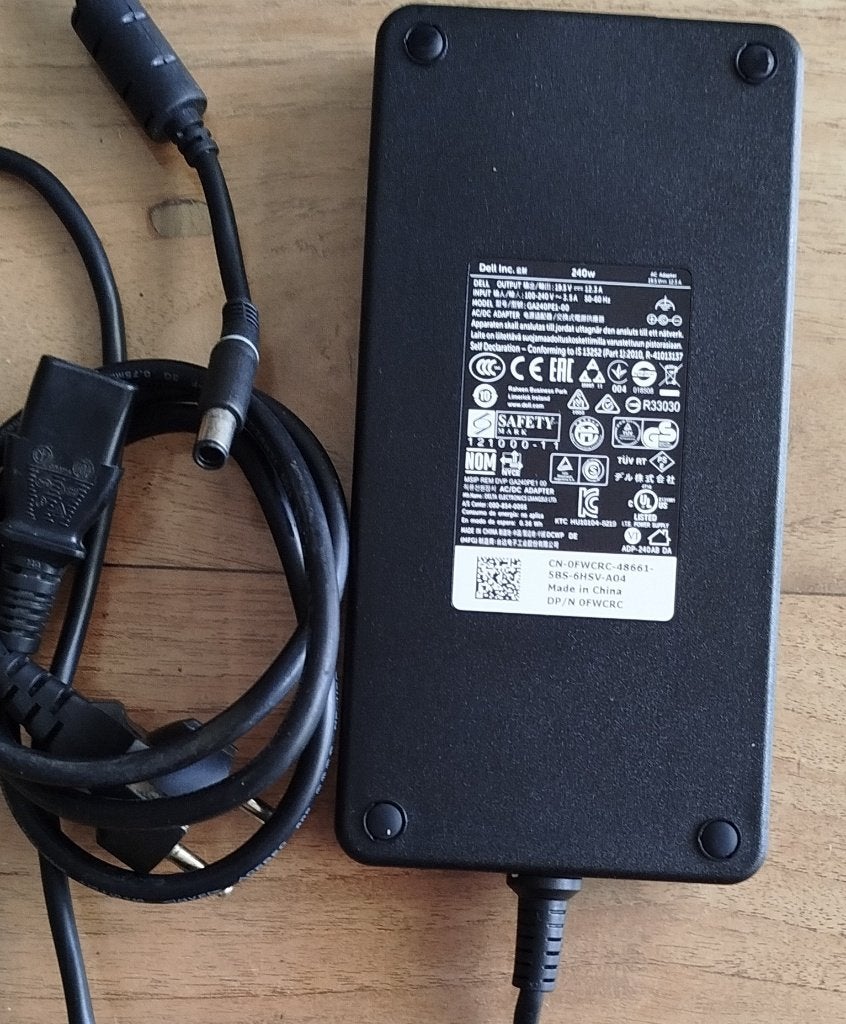 240W Dell Laptop Adapter, 19,5v, Computers en Software, Ophalen of Verzenden, Zo goed als nieuw, DELL