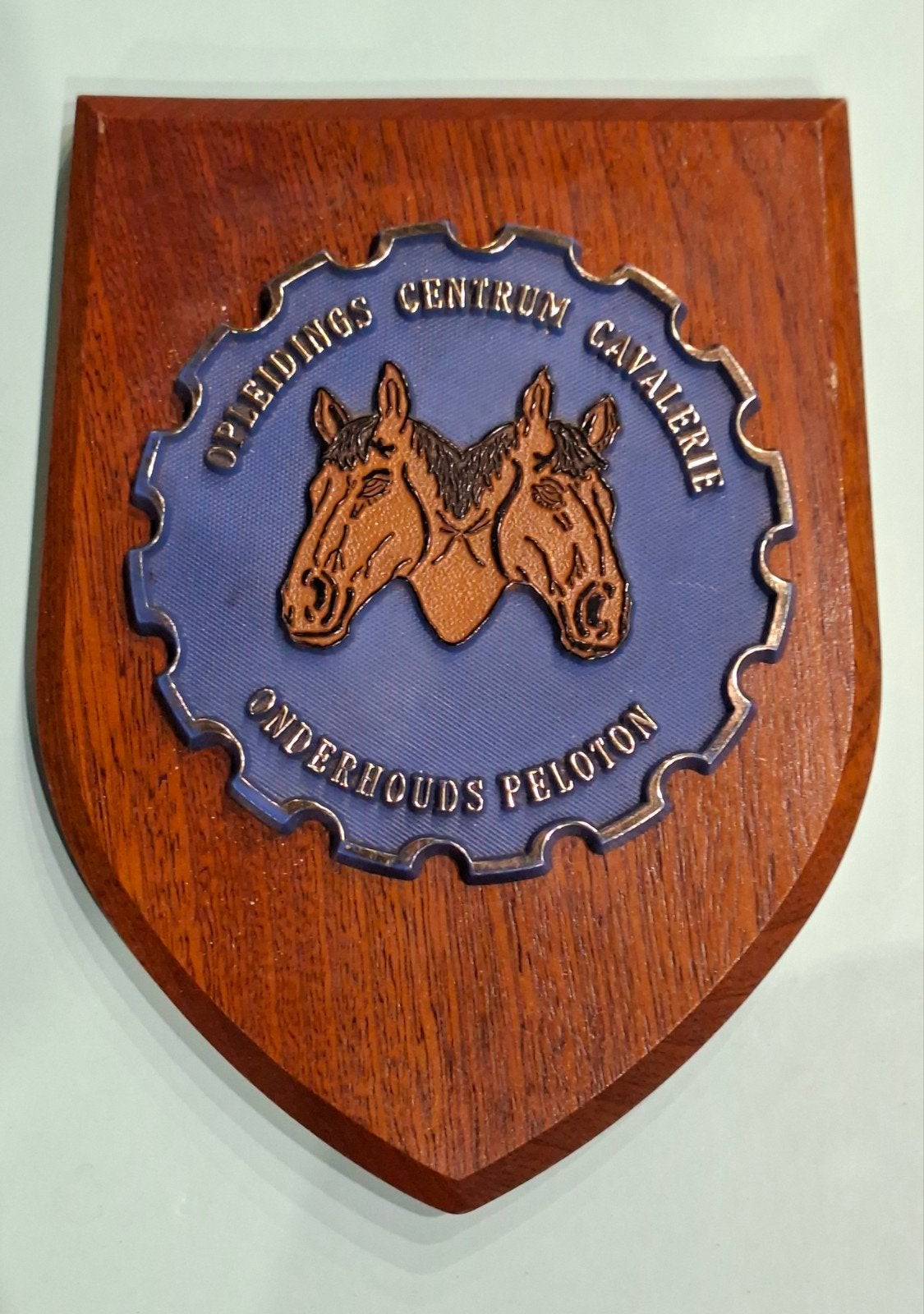 Wapenschild Opleidings Centrum Cavalerie Onderhouds Peloton, Ophalen of Verzenden, Landmacht, Nederland, Overige typen