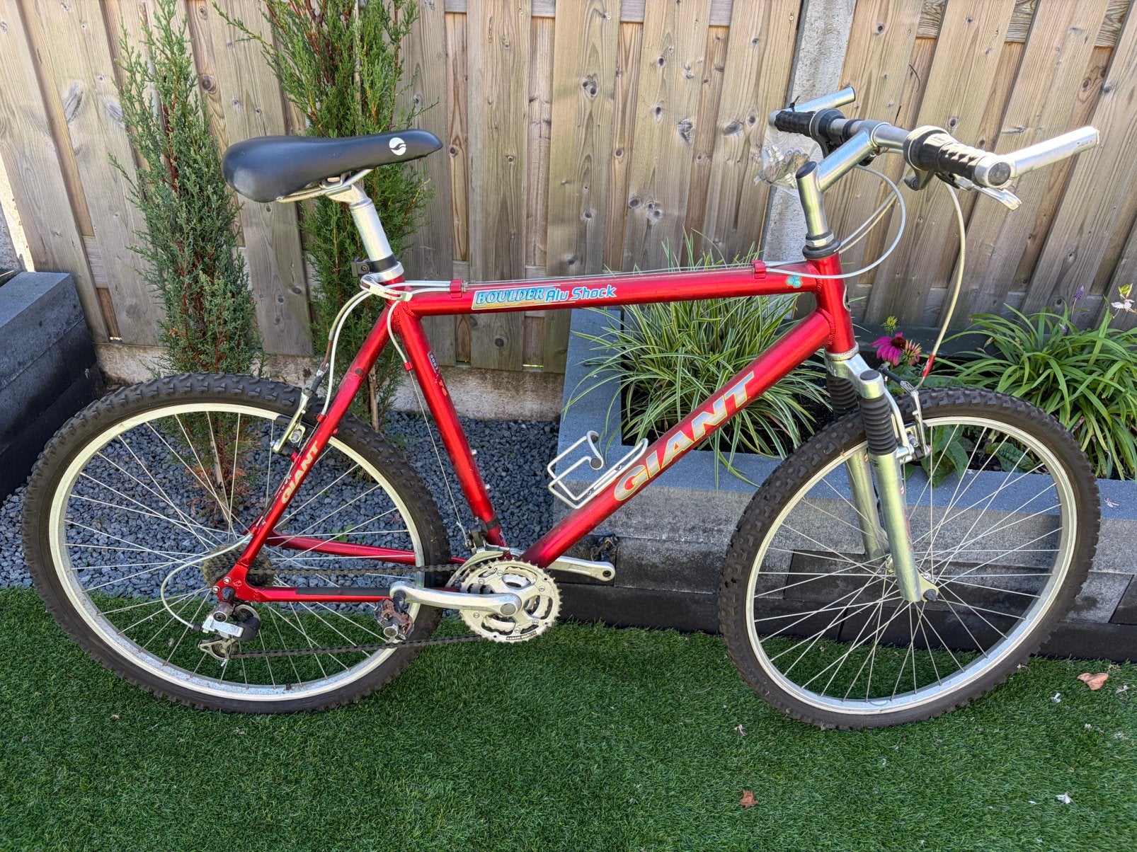 Leuke Giant mountainbike, rood, frame 21,5 inch, Ophalen, Gebruikt, Velgrem, Giant