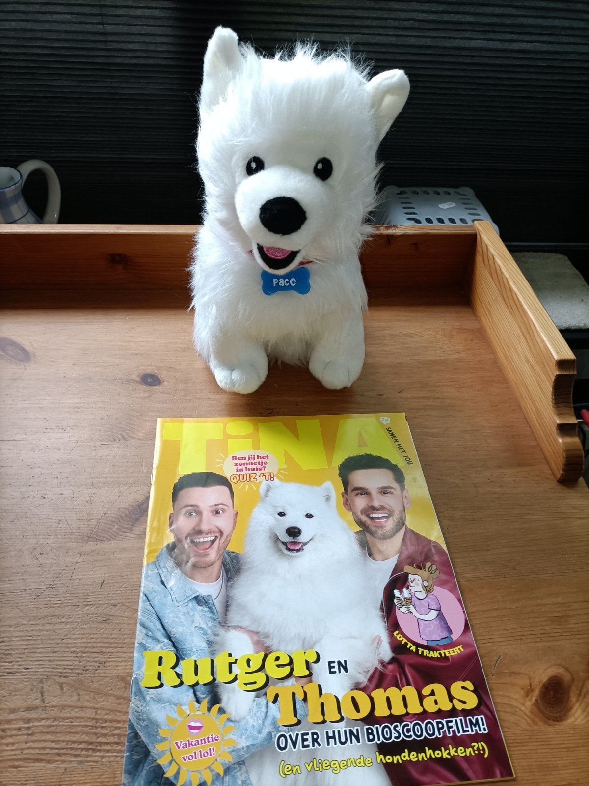 Paco knuffel Rutger, Thomas & Paco + Tina met leuk verhaal, Kinderen en Baby's, Speelgoed | Knuffels en Pluche, Ophalen of Verzenden