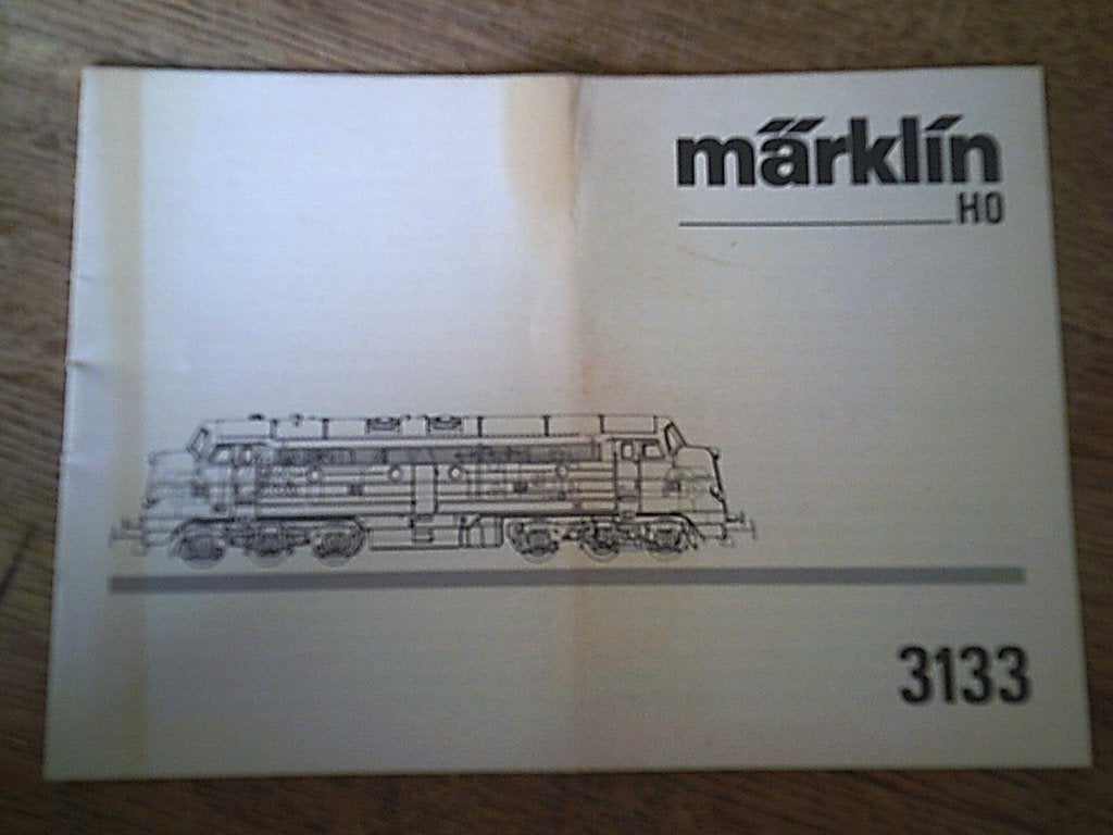 Marklin folder / handleiding 3133, Wisselstroom, Gebruikt, Märklin, Boek, Tijdschrift of Catalogus