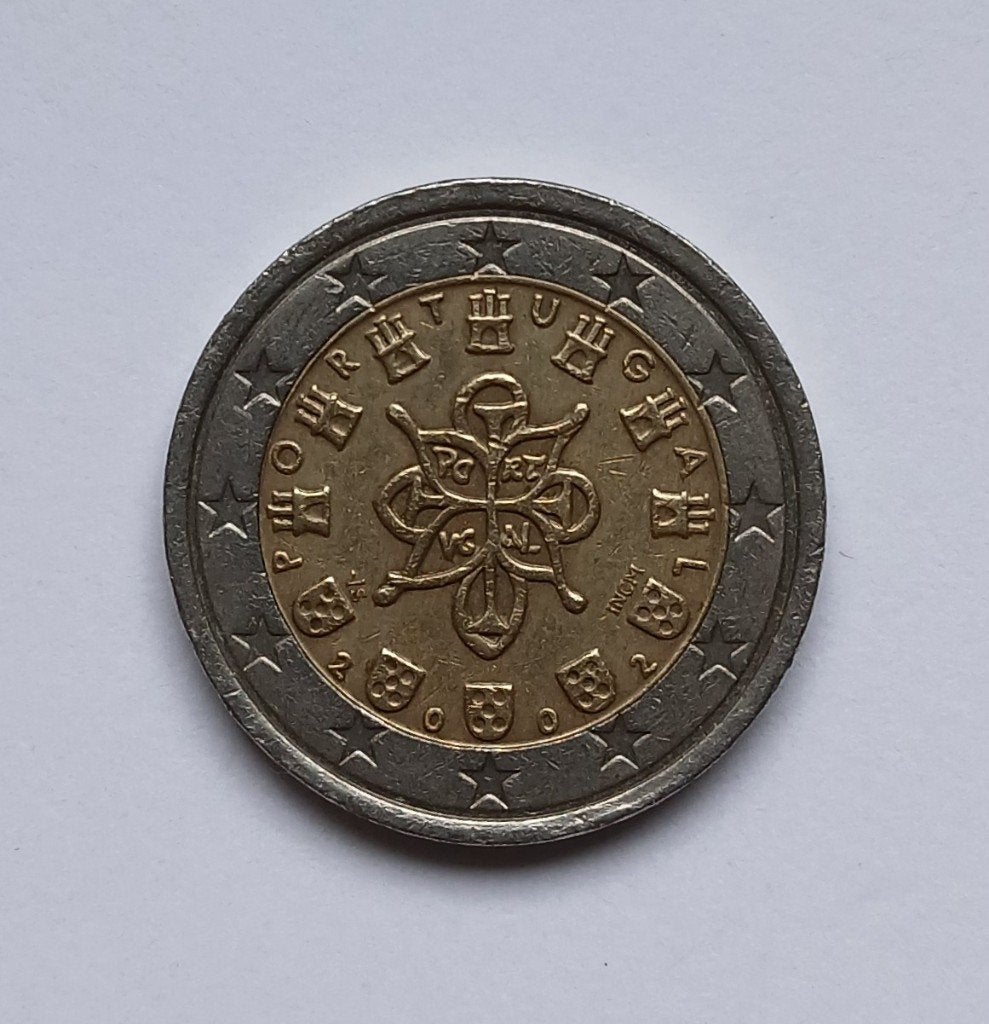 Portugal: 2 euromunt kastelen en schilden, Ophalen of Verzenden, Portugal, 2 euro, Losse munt