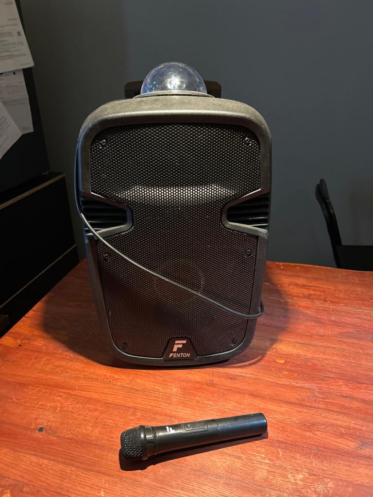 Fenton Karaoke Set met Microfoon en Lichteffect, Ophalen of Verzenden, Zo goed als nieuw, Complete set