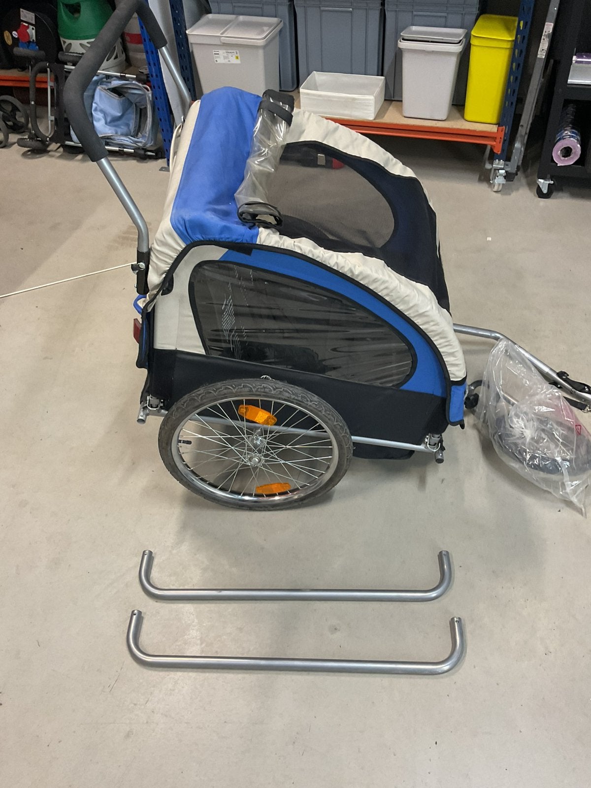 2 persoons fietskar met fietsstang en kinderbuggy nieuw, Ophalen, Nieuw, Kinderkar, 40 tot 60 kg