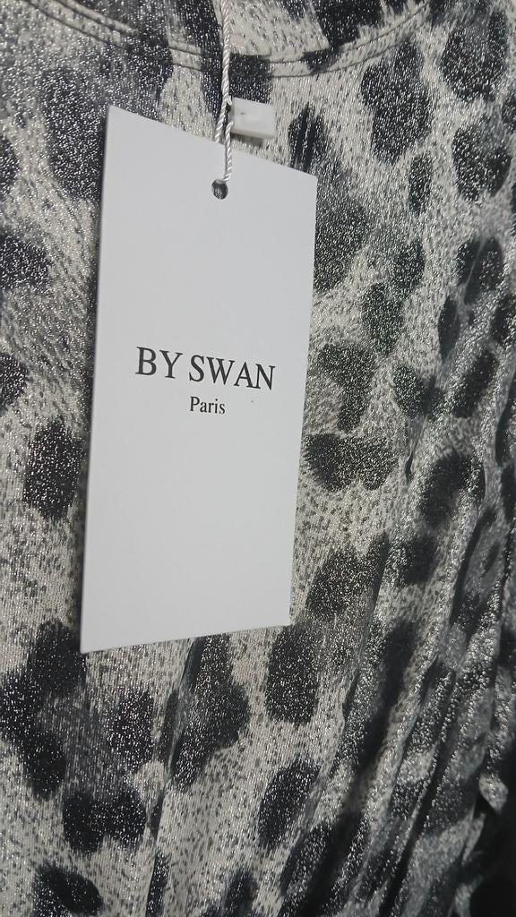 NIEUW By Swan Paris Jurk Leopard, By Swan Paris, Ophalen of Verzenden, Nieuw, Grijs