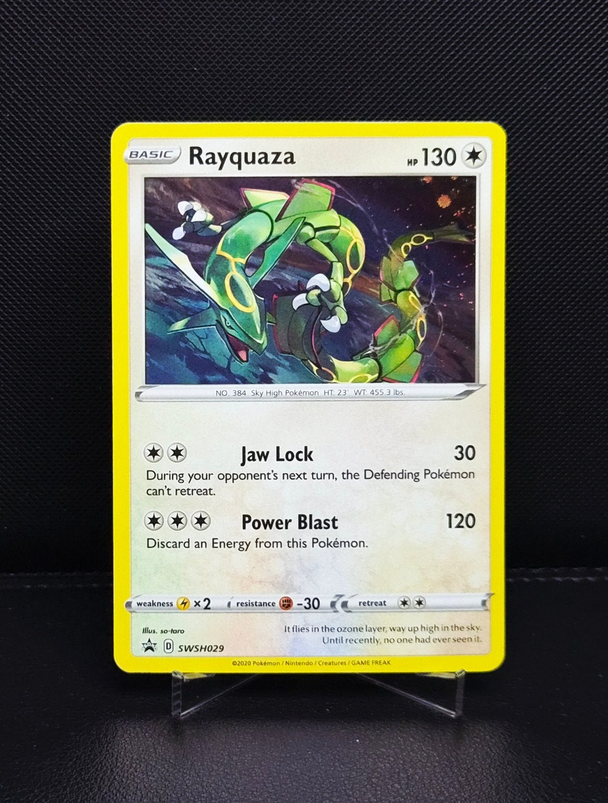 Rayquaza Cosmos holo SWSH029 Promo kaart 2020 NM, Ophalen of Verzenden, Zo goed als nieuw