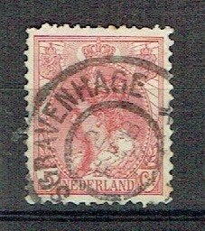 Nederland 1899 nr 60 Koningin Wilhelmina 's GRAVENHAGE, Verzenden, Gestempeld, Koningshuis