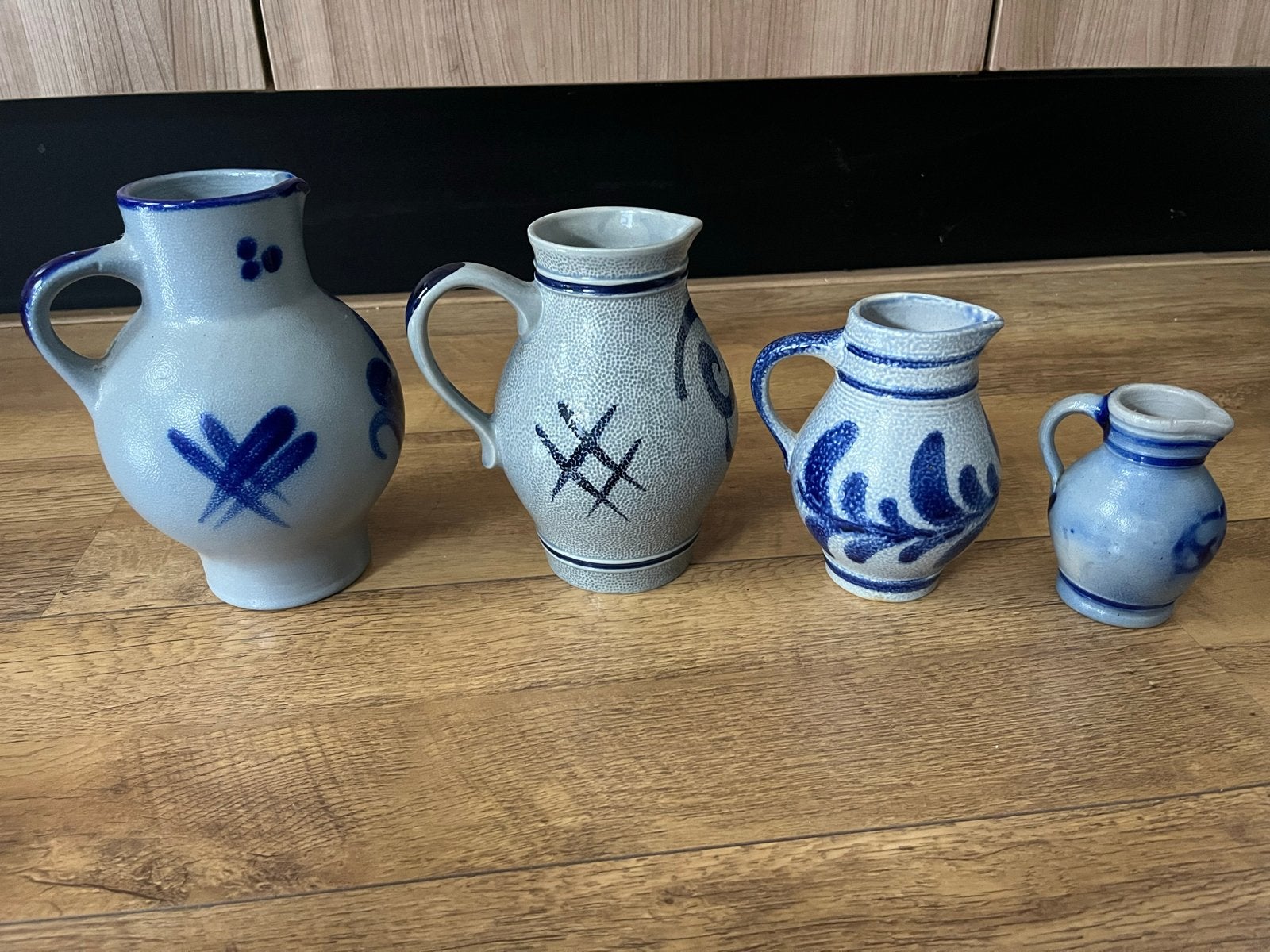 Set van 4 vintage keulse aardewerken kannen/kruiken, Ophalen of Verzenden