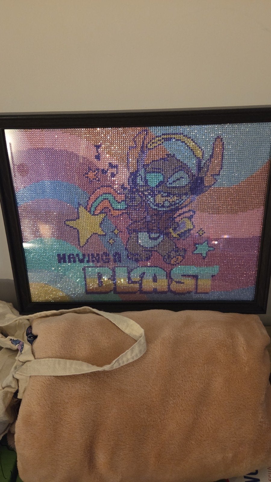 Diamond Painting Stitch in lijst - 'Having a Blast', Ophalen, Zo goed als nieuw, Overige typen