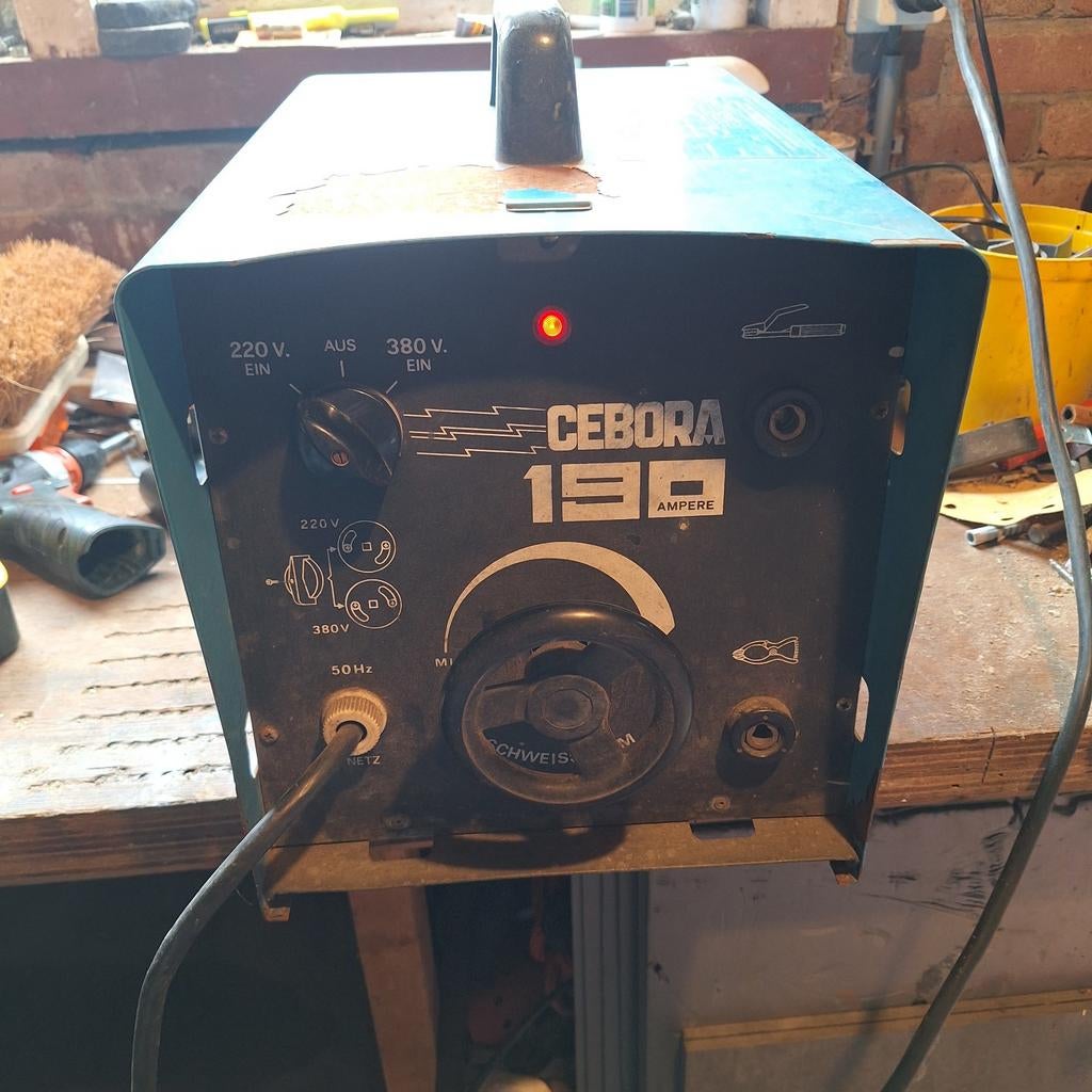 Lasaparaat 190 ampere 220/380 volt, Doe-het-zelf en Verbouw, Gereedschap | Lasapparaten, Ophalen, Gebruikt, Elektroden