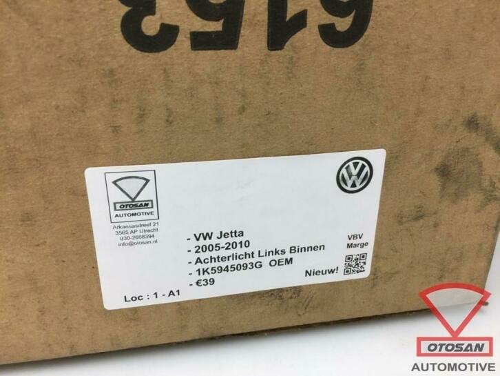 vw jetta 2005 2010 achterlicht links binnen nieuw! 1k5945093, Auto-onderdelen, Volkswagen, Volkswagen AG, Nieuw, Berliner Ring 2
38440  Wolfsburg, DE