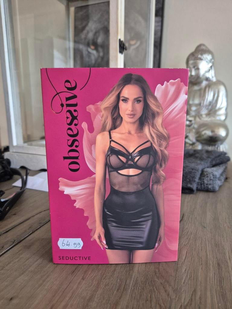 Obsessive Domina Chemise & Thong - Seductieve Lingerie, Kleding | Dames, Obsessive, Ophalen of Verzenden, Zwart, Nachtkleding