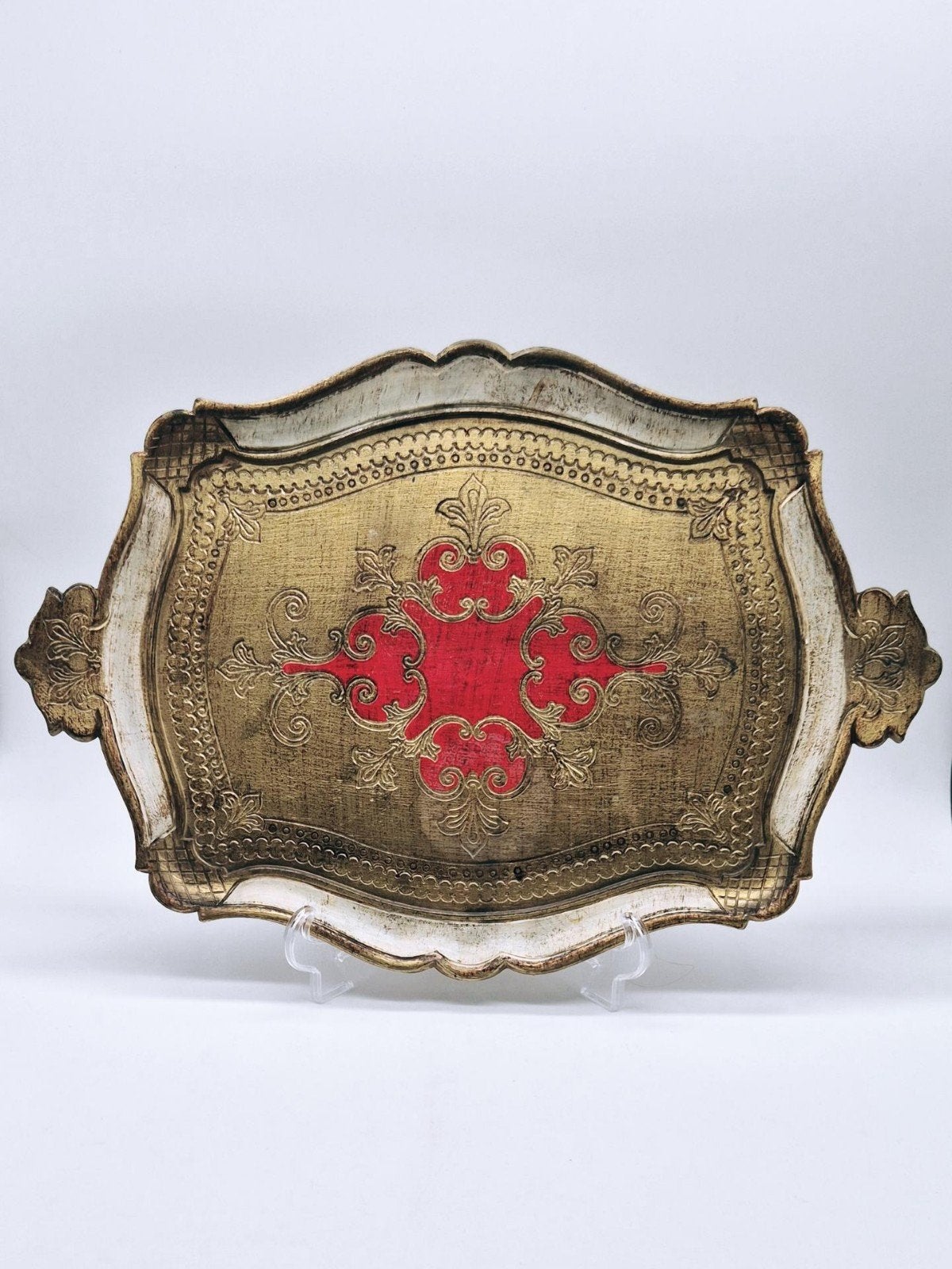 Italiaans Florentijns houten dienblad, Antiek en Kunst, Ophalen of Verzenden