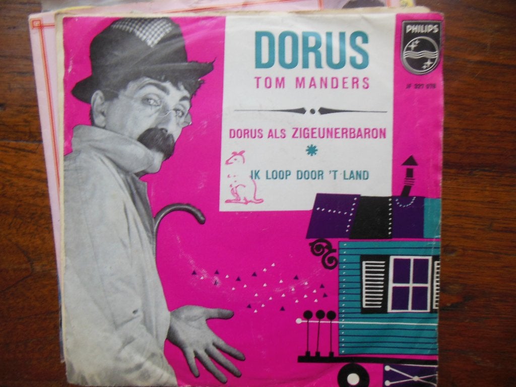 single dorus tom manders 45rpm jukebox vinyl record 7inch, Gebruikt, Overige genres, 7 inch, Ophalen of Verzenden