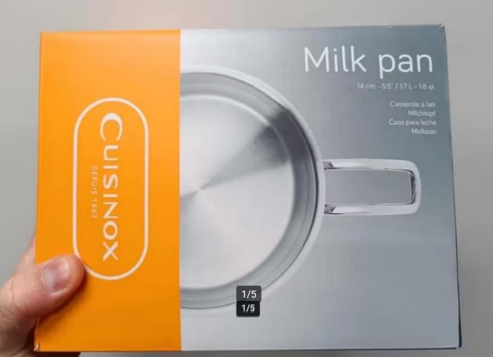 Cuisinox milk pan melkpan nieuw 14cm 1,7liter, Huis en Inrichting, Keuken | Potten en Pannen, Nieuw, Ophalen of Verzenden, Rvs