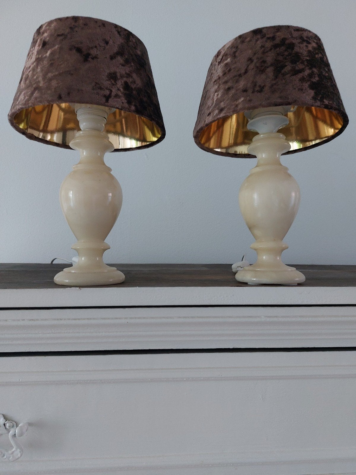 taupe en goud kleur kappen samen 70 euro