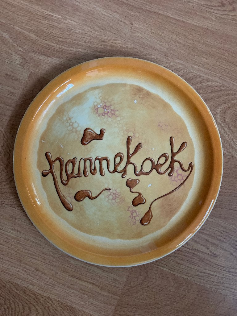 Bord voor pannekoek, Steen, Ophalen of Verzenden, Zo goed als nieuw, Bord(en)