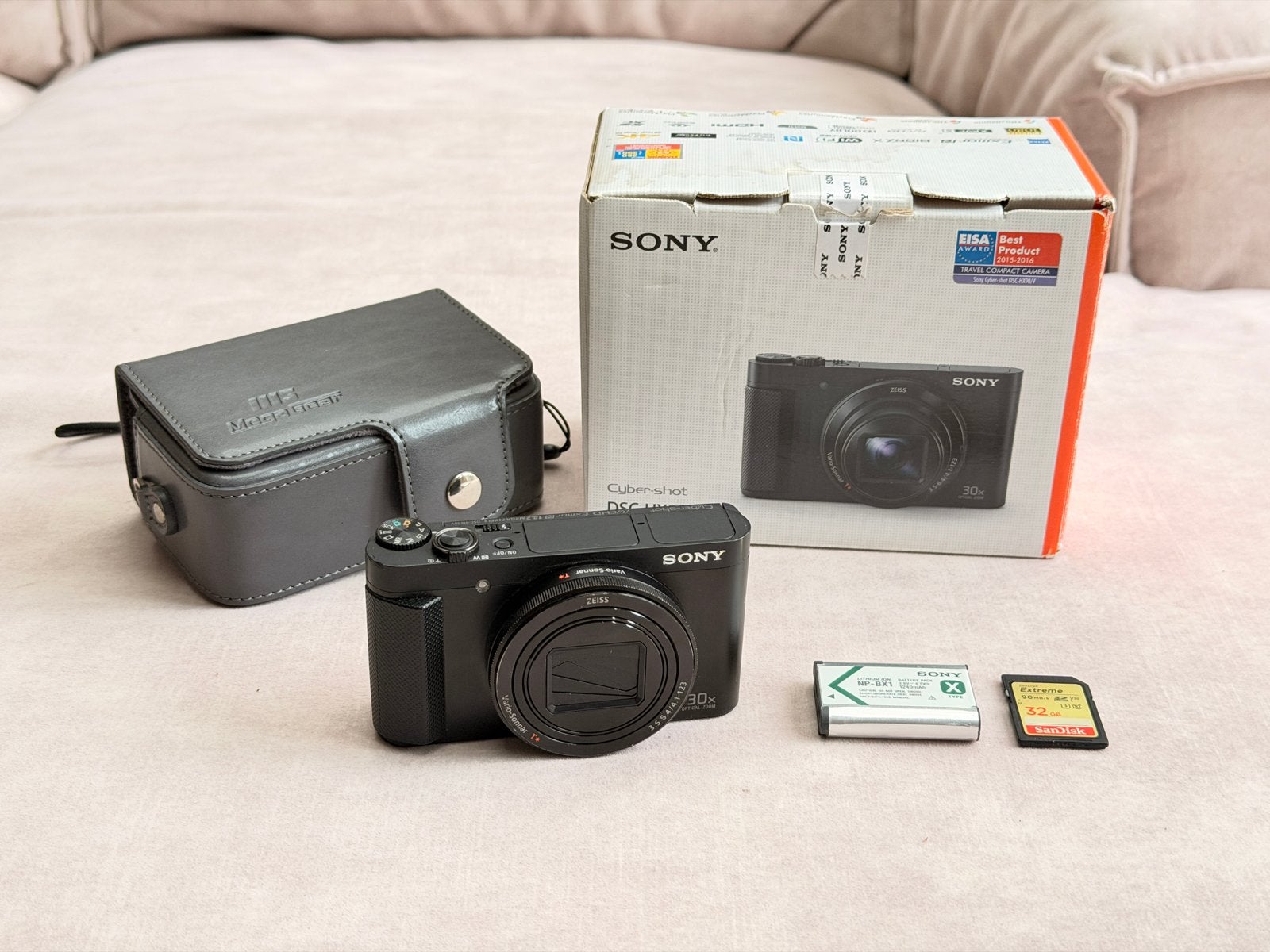 Sony Cyber-shot DSC-HX90V Compactcamera met 30x zoom, Beeldstabilisatie, Ophalen of Verzenden, Zo goed als nieuw, Compactcamera