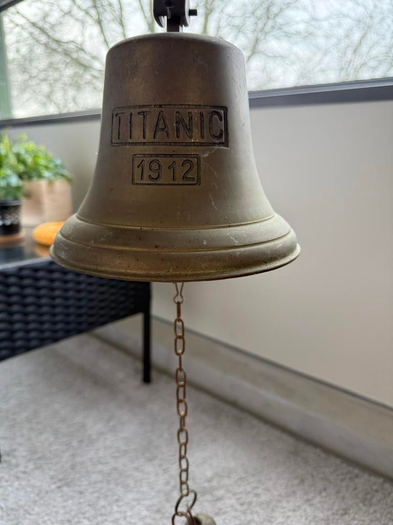 Titanic scheepsbel 1912, Ophalen of Verzenden, Brons