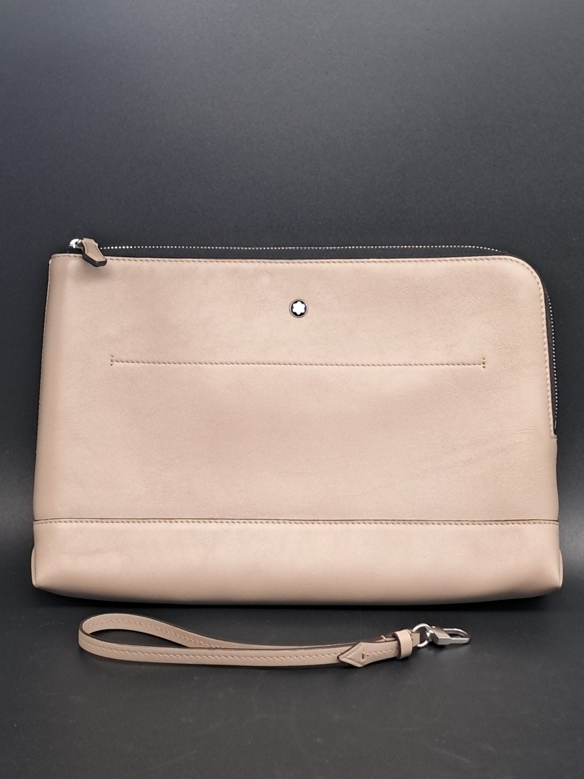 Montblanc Lederen Pouch 131240, Beige, Minder dan 40 cm, Nieuw, Minder dan 35 cm