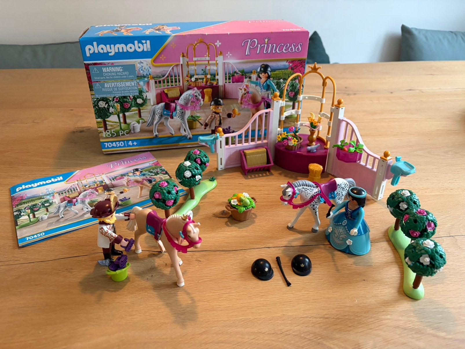 Playmobil Princess, Paardrijlessen, complete set 70450, Complete set, Ophalen of Verzenden, Zo goed als nieuw, Princess