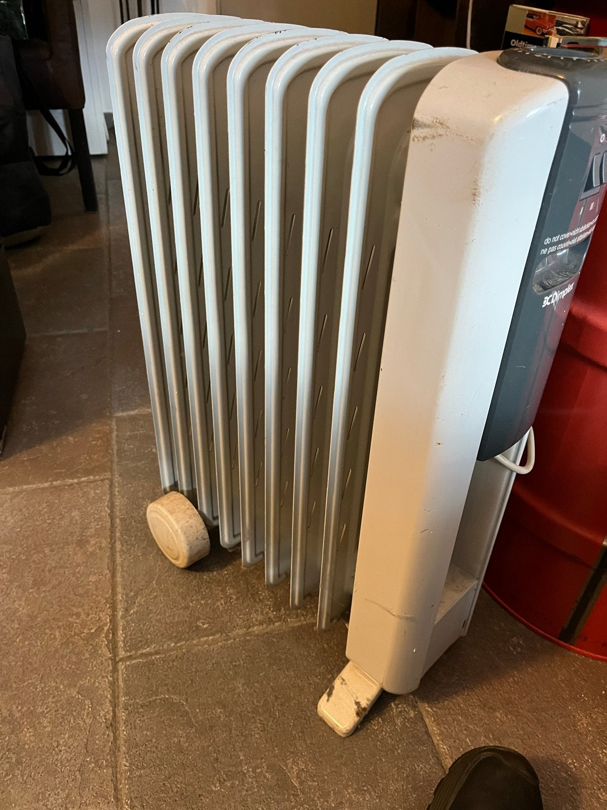 Grote en kleine oliekachel (Dimplex), Ophalen, Gebruikt