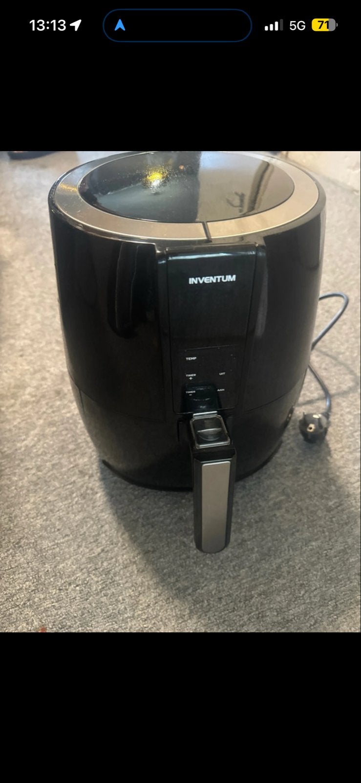 Inventum Airfryer -, Ophalen of Verzenden, Zo goed als nieuw, Airfryer, Minder dan 750 gram