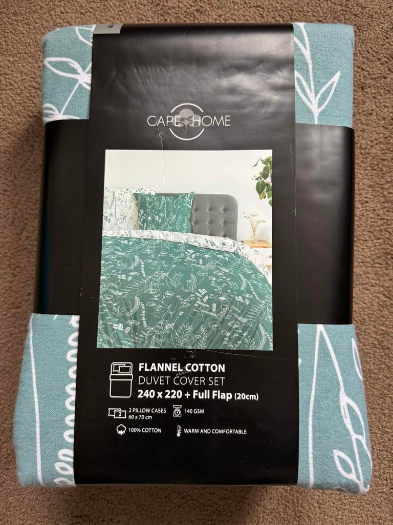 Heerlijk warm en zacht flanel dekbedovertrek 240x220 cm, Huis en Inrichting, Slaapkamer | Beddengoed, Ophalen of Verzenden, Nieuw