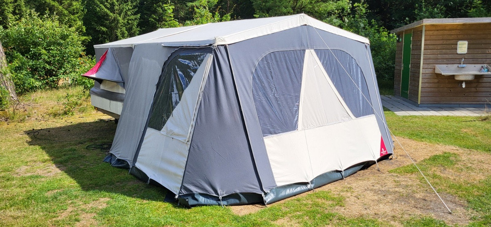 Combi-Camp vouwwagen 2001 met Thule fietsendragers, Ophalen, Combi-Camp, Aanwezig, Grijs
