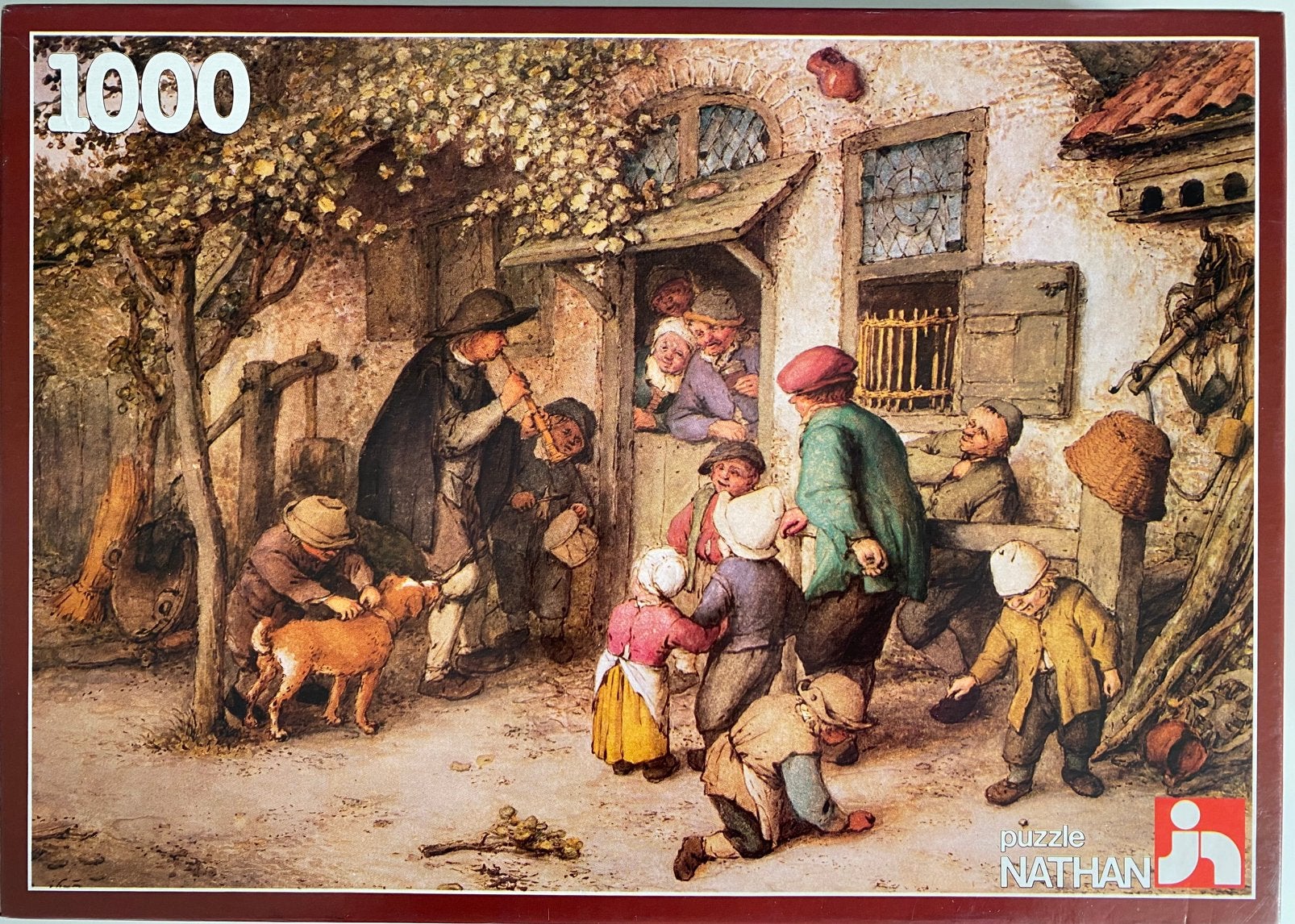 Nathan Puzzel “De Fluitspeler” 1985 Nieuw 1000 stukjes, Ophalen of Verzenden, 500 t/m 1500 stukjes, Nieuw, Legpuzzel
