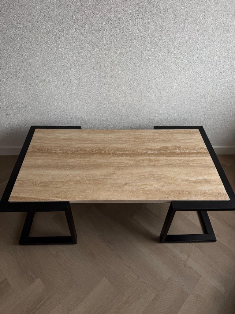 Luxe Travertin Salontafel | Moderne Design Tafel | Outlet, Ophalen, 3194DD, 100 tot 150 cm, Nieuw
