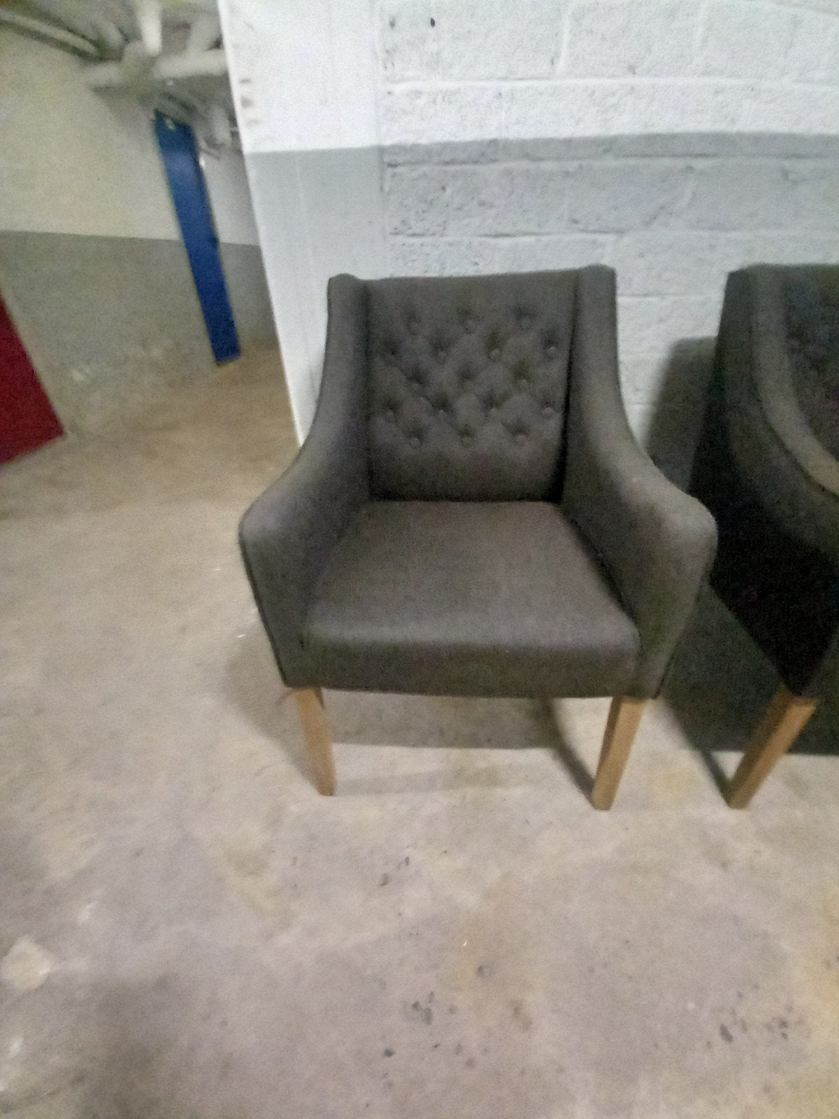 2 Relax-eetkamerstoelen - Donkergrijs, Ophalen, Hout, Gebruikt, Twee