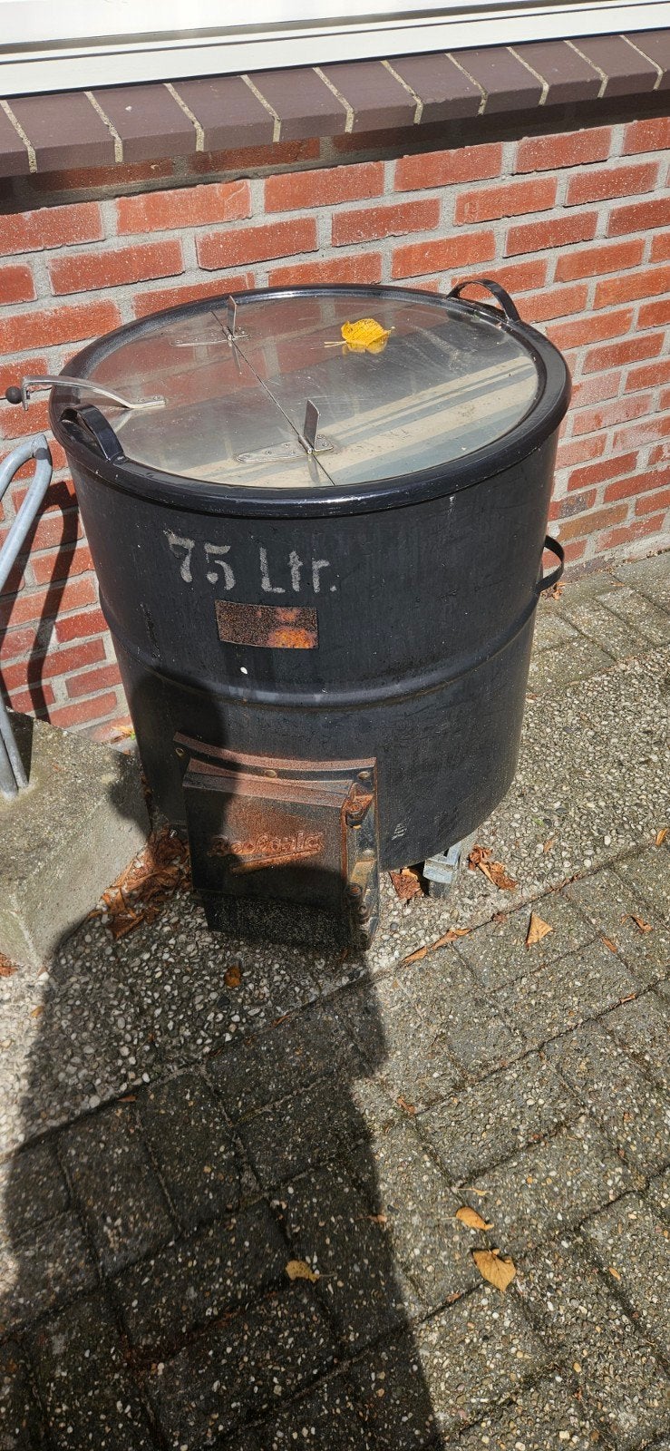 Beelonia Gietijzeren Allesbrander 75L - Glühwein/Goulash, Ophalen, Gebruikt, Vrijstaande haard, Houthaard