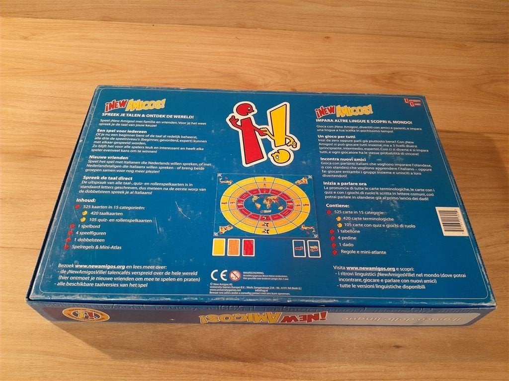 New Amigos - Het talenspel - Italiaans - Nederlands - s5873, Hobby en Vrije tijd, Gezelschapsspellen | Bordspellen, Verzenden