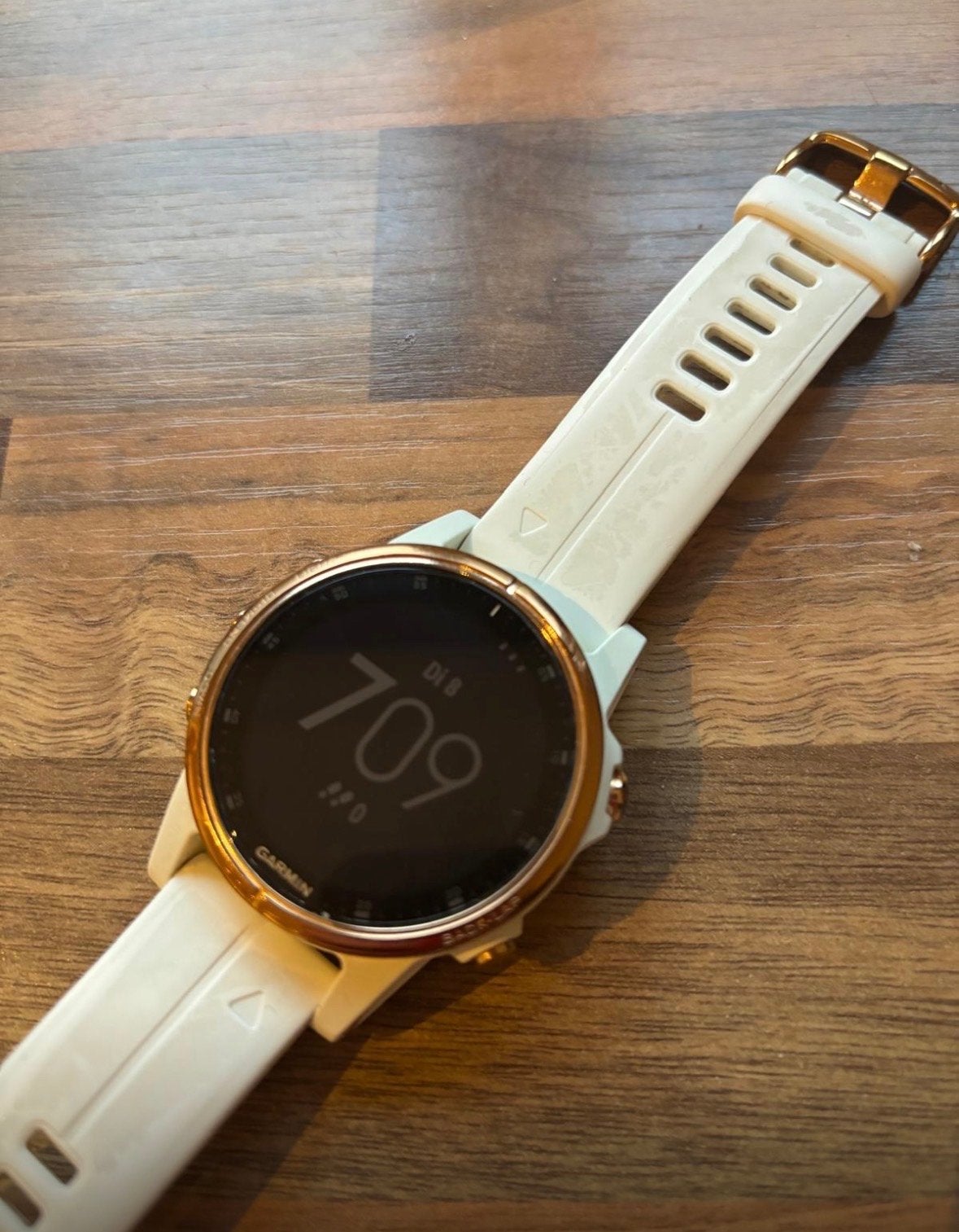 Garmin Fenix 5S Smartwatch Wit/Roségoud - Zo goed als nieuw, Afstand, Wit, Ophalen of Verzenden, Zo goed als nieuw