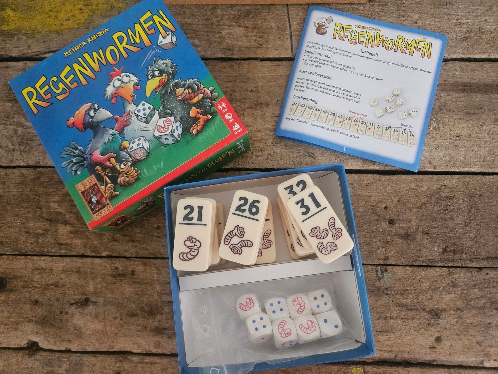 Spel Regenwormen, Hobby en Vrije tijd, Drie of vier spelers, Ophalen of Verzenden, Zo goed als nieuw