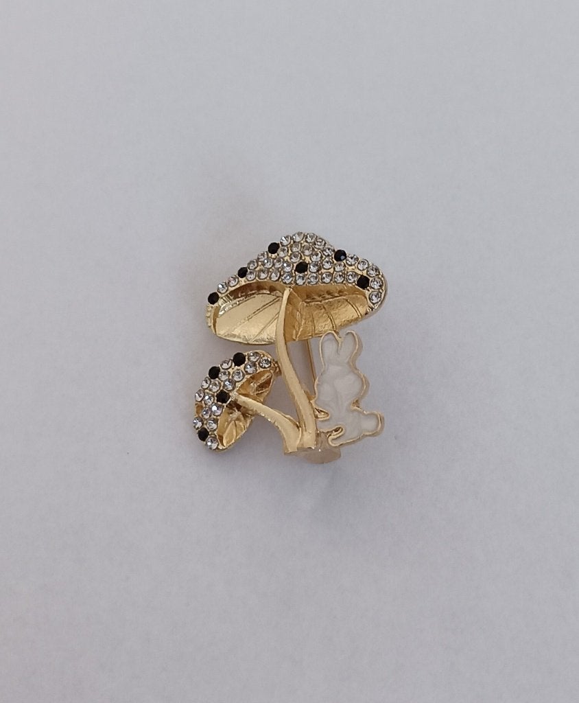 Paddenstoelen met konijntje broche, Sieraden, Tassen en Uiterlijk, Overige materialen, Overige kleuren, Minder dan 4 cm, Nieuw
