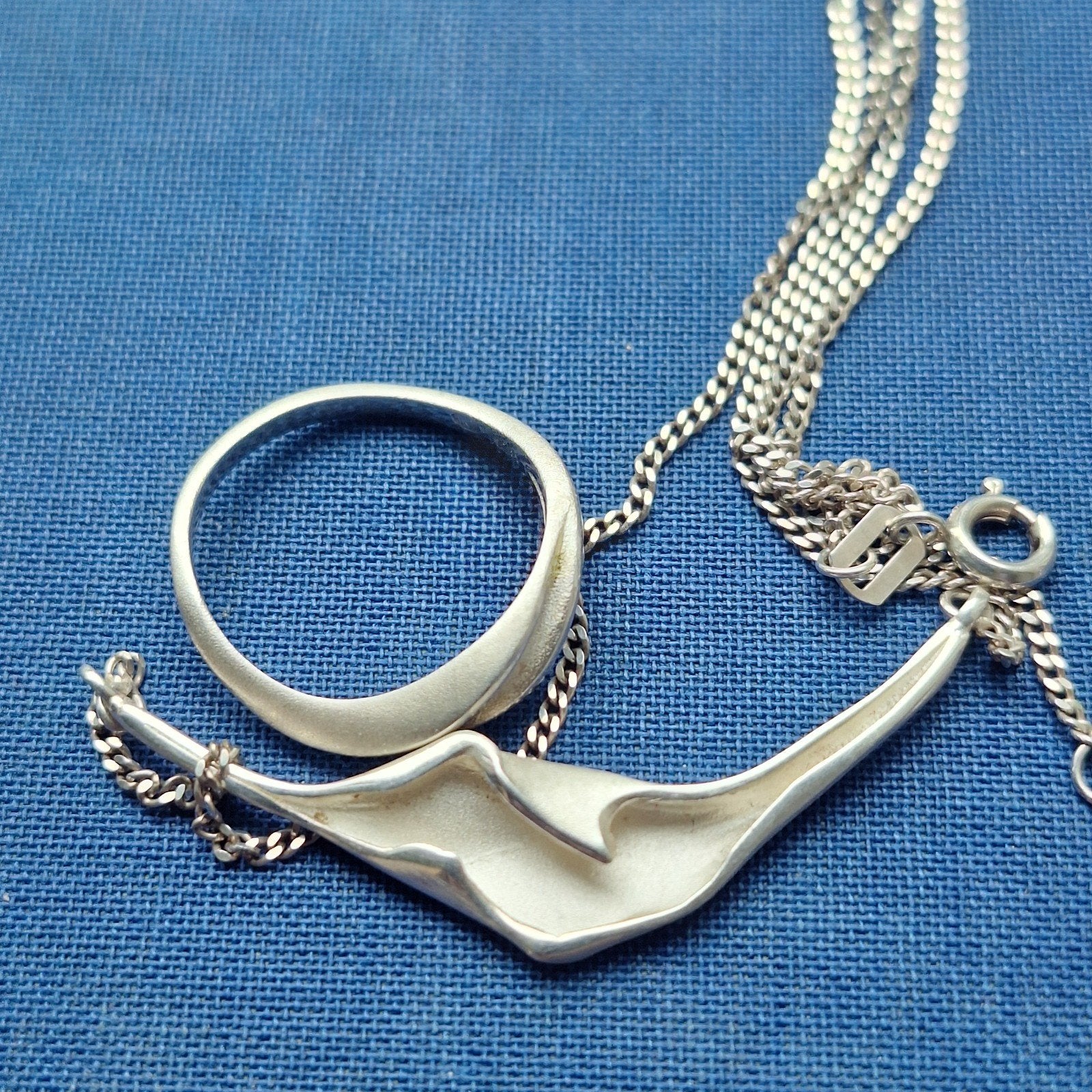 CNP ketting ring zilver design Christian Neusser Pforzheim, Sieraden, Tassen en Uiterlijk, Ophalen of Verzenden, Zo goed als nieuw