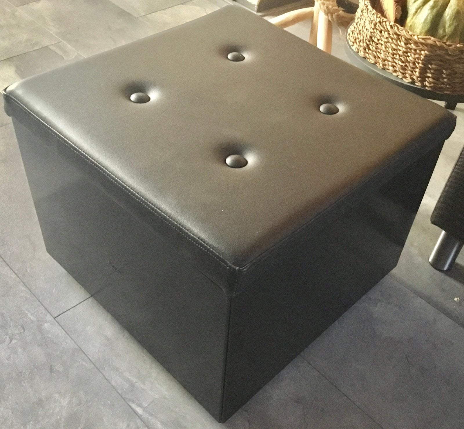 UNIEKE GISPEN QUBE: EEN POEF / HOCKER MET SCHOMMELFUNCTIE, Ophalen, Gebruikt, Metaal, 50 tot 75 cm