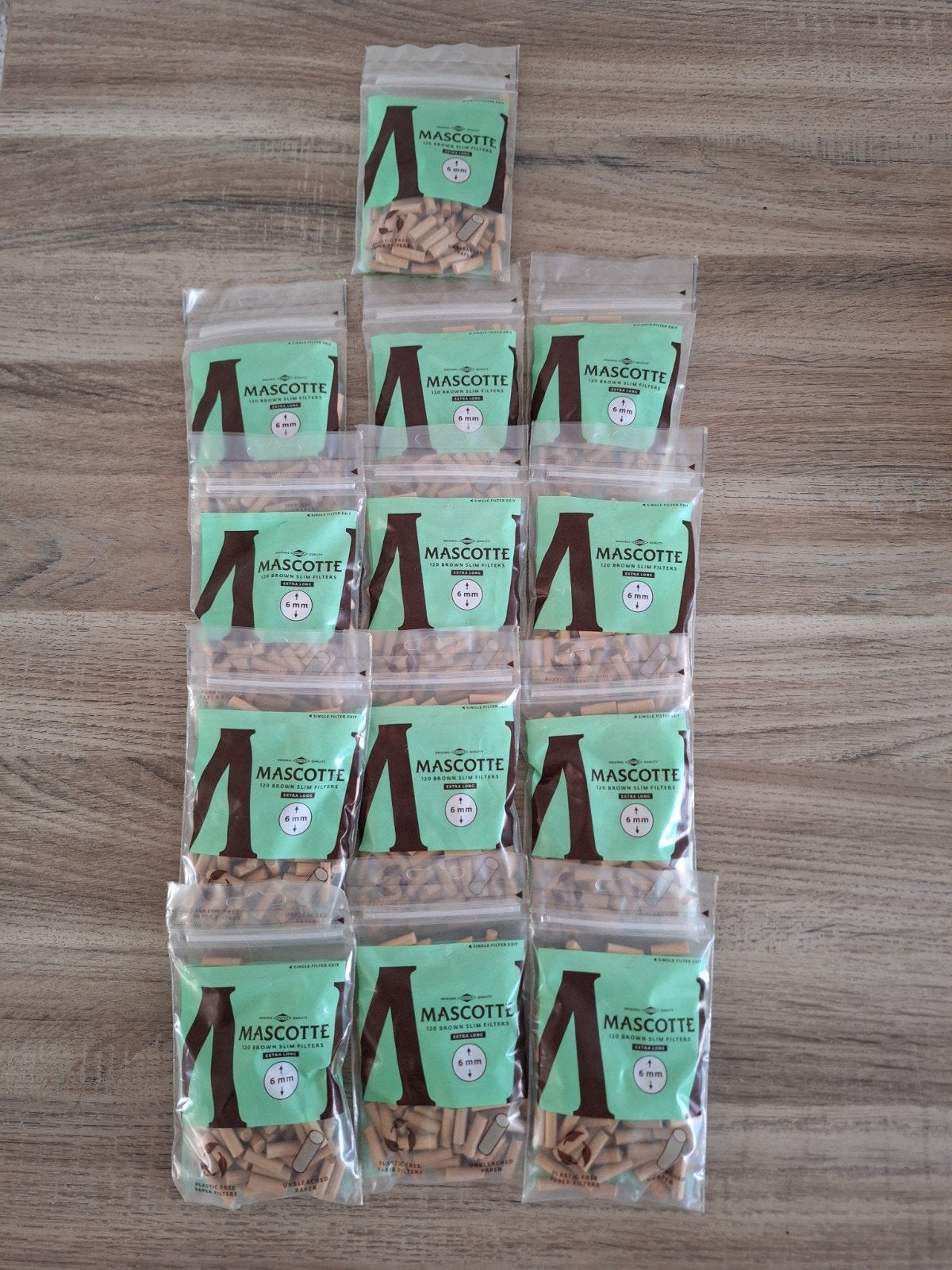 Mascotte Brown Slim Filters 6 mm - 13 zakjes van 120 filters, Ophalen of Verzenden, Nieuw
