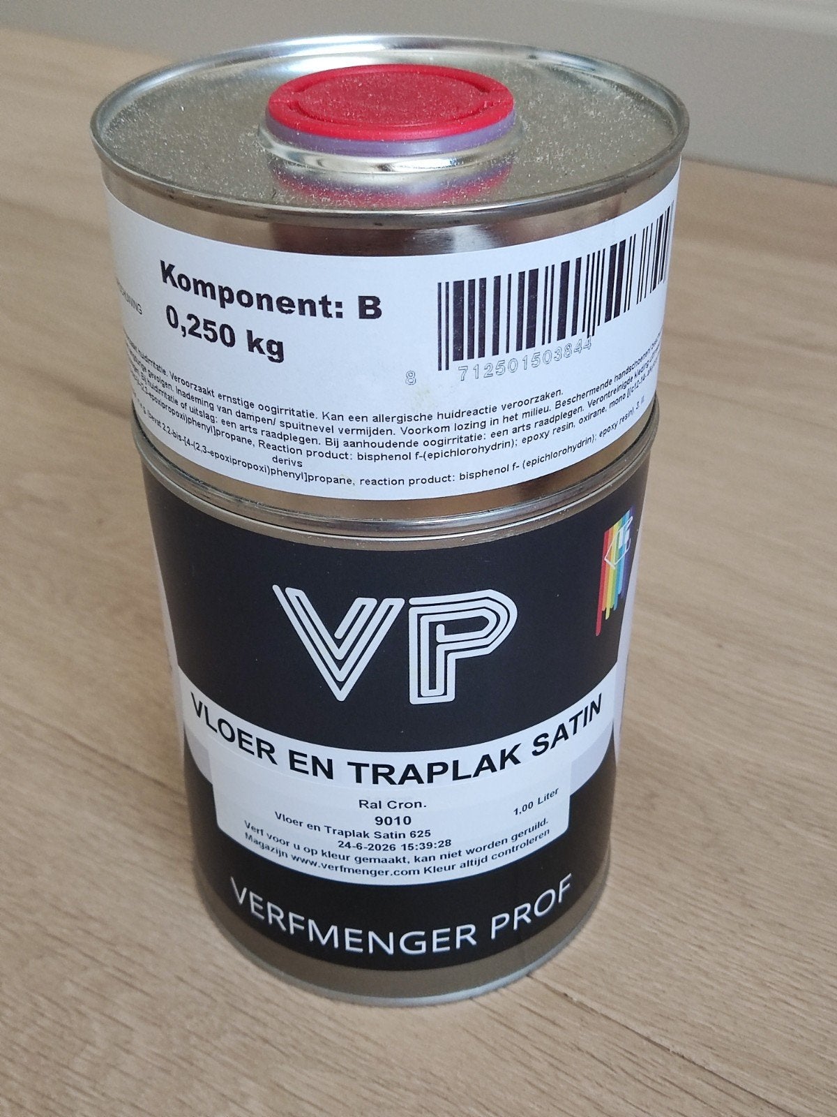 Trap/vloerlak zijdeglans extra sterk RAL 9010, Ophalen of Verzenden, Nieuw, Wit, Lak
