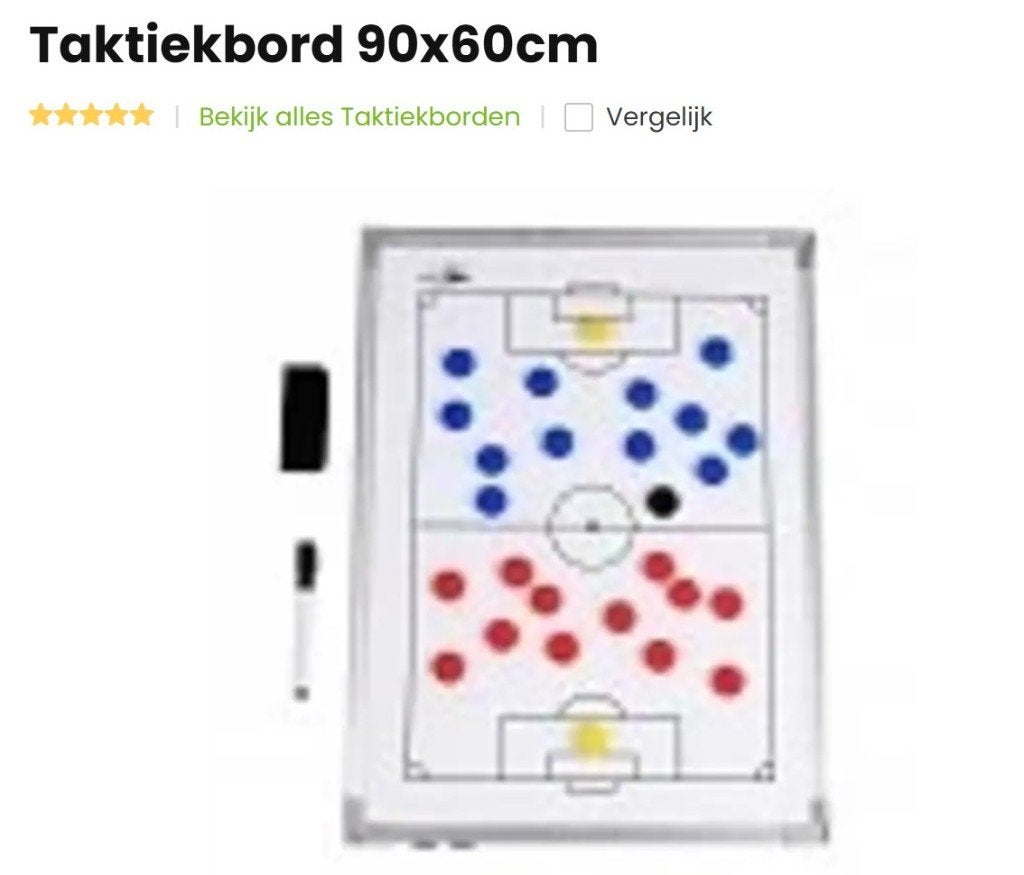 Tactiekbord 90 x 60, Maat XL, Ophalen, Nieuw, Clubaccessoires