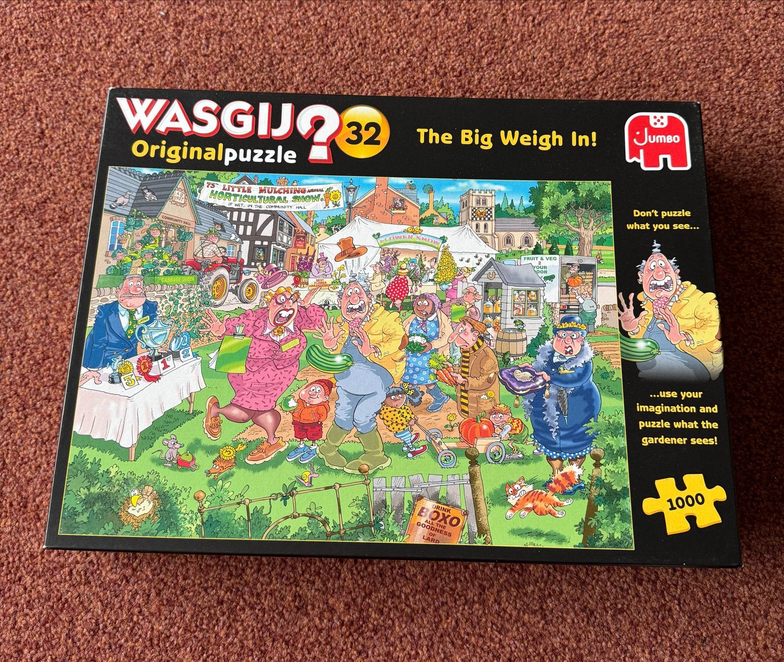 Wasgij Original 32 The Big Weigh In! Puzzel 1000 stukjes, Ophalen of Verzenden, 500 t/m 1500 stukjes, Zo goed als nieuw, Legpuzzel