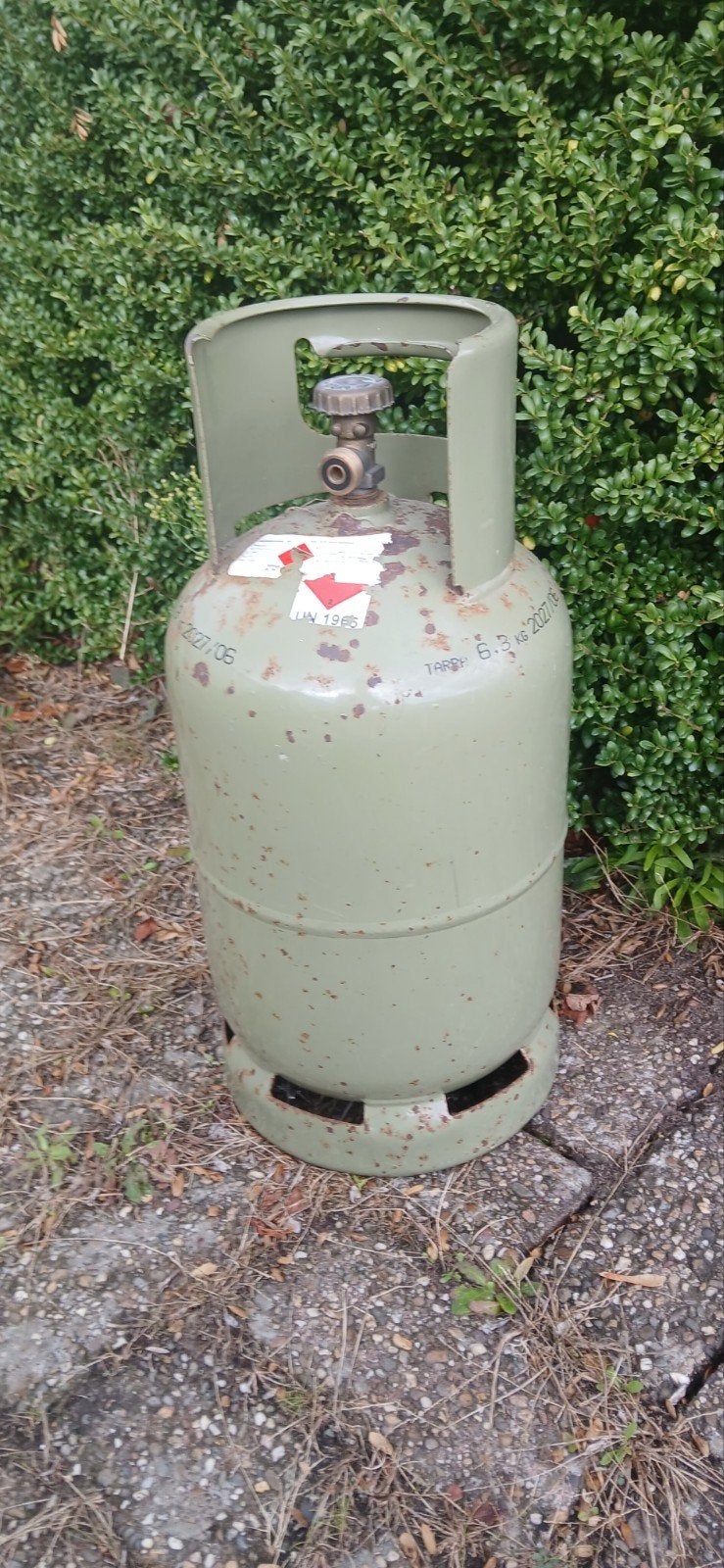 Gasfles (6,3 Kg), Ophalen