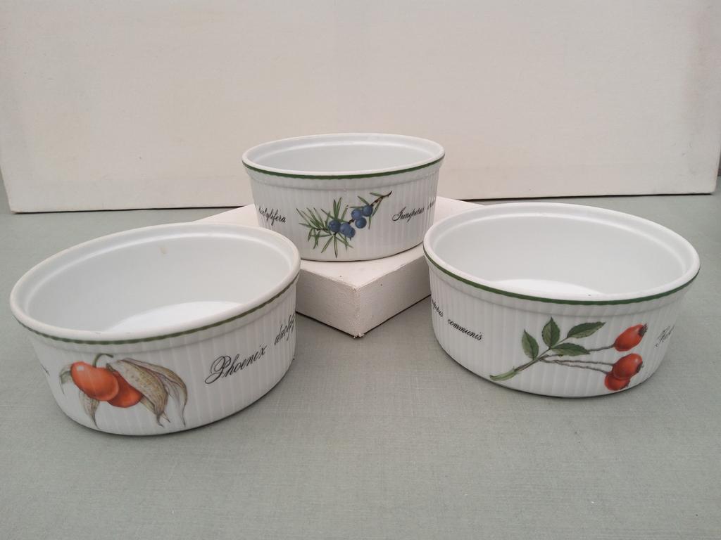 Apilco France - Elijsian Garden - 3 x Souffle schaal, Ophalen of Verzenden