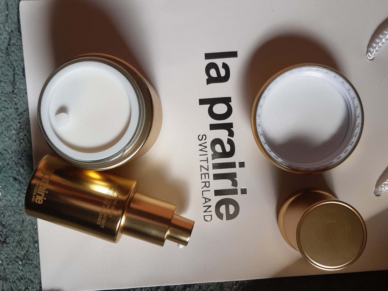 La Prairie Pure Gold Tester Set - Nieuw, Verzenden, Nieuw, Bodylotion, Crème of Olie