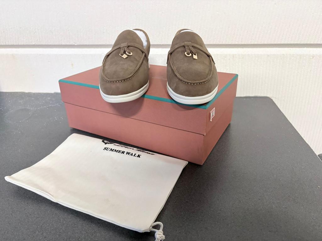 Loro Piana Summer Walk schoenen maat 37, Kleding | Dames, Schoenen, Ophalen of Verzenden, Zo goed als nieuw, Bruin, Espadrilles of Moccasins