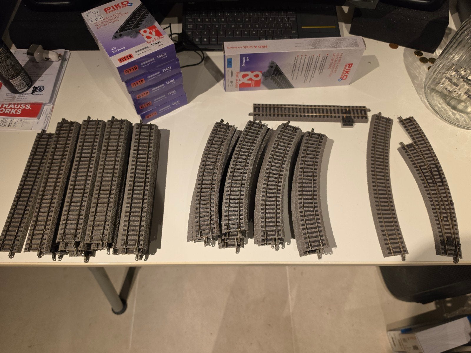 Piko A-Gleis Rails en Wissel - Nieuw en Zo Goed als Nieuw, Hobby en Vrije tijd, Modeltreinen | H0, Gelijkstroom, Rails, Zo goed als nieuw
